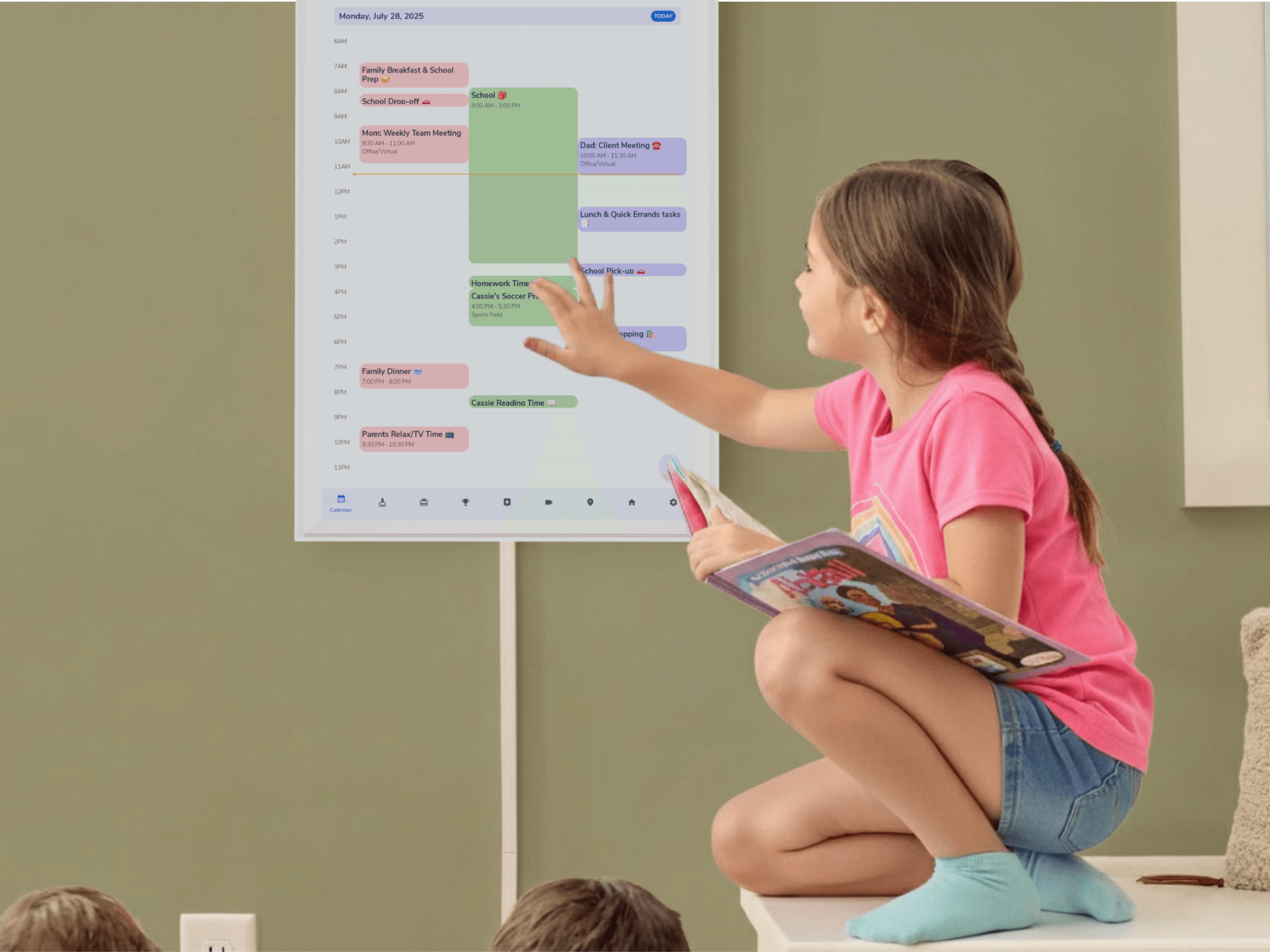 Family using Kora at home